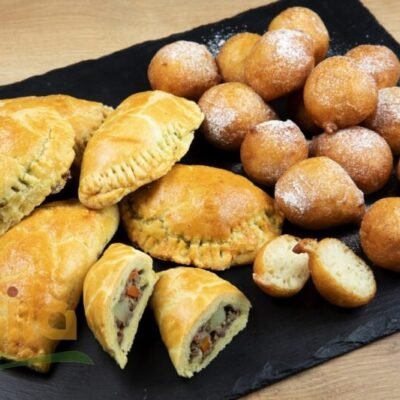 Snack Platter - Meat Pie, puff puff, samosa, spring roll